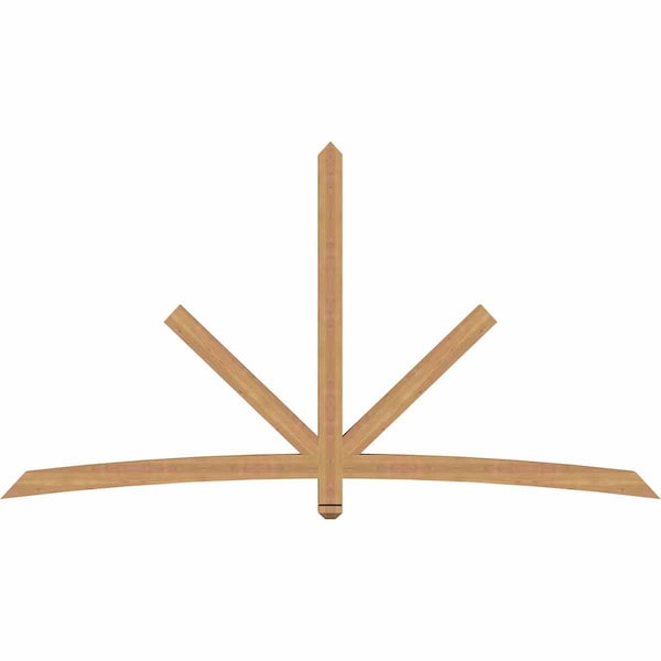 Ekena Millwork Alberta Smooth Timber Gable Bracket, Western Red Cedar, 96"W x 52"H x 3 1/2"D x 3 1/2"F, 13/12 Pitch GBW096X52X0404ALB00SWR - main